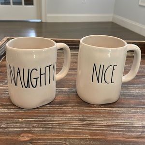 Set of 2 ‘Nice’ & ‘Naughty’ Rae Dunn Mugs